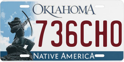 OK license plate 736CHO