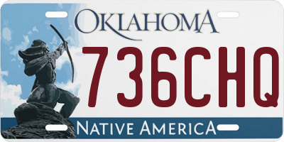 OK license plate 736CHQ