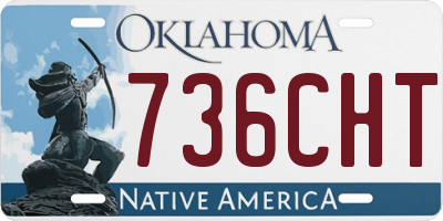 OK license plate 736CHT