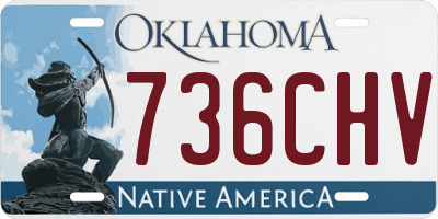 OK license plate 736CHV