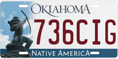 OK license plate 736CIG