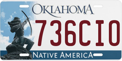 OK license plate 736CIO