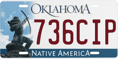 OK license plate 736CIP