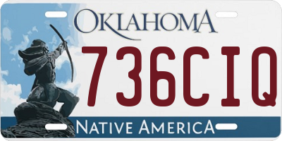 OK license plate 736CIQ