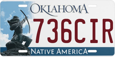 OK license plate 736CIR