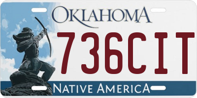 OK license plate 736CIT