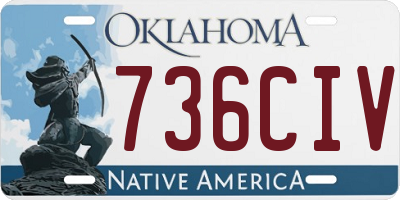 OK license plate 736CIV