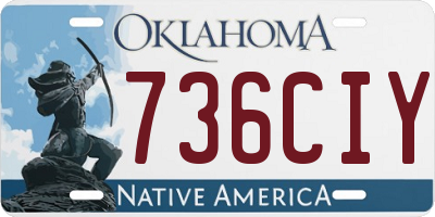 OK license plate 736CIY