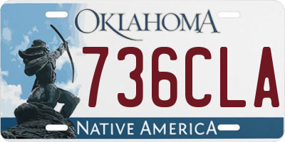 OK license plate 736CLA