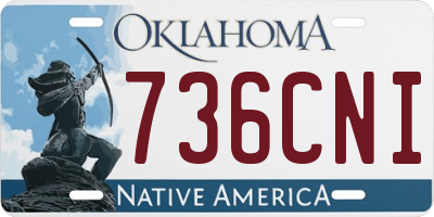 OK license plate 736CNI
