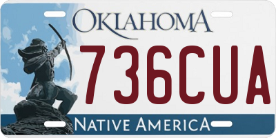 OK license plate 736CUA