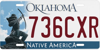 OK license plate 736CXR