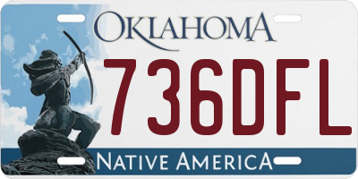 OK license plate 736DFL