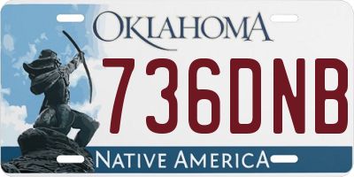 OK license plate 736DNB