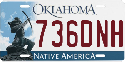 OK license plate 736DNH