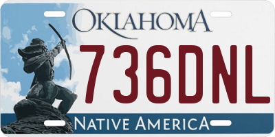 OK license plate 736DNL
