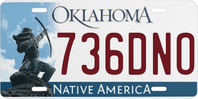 OK license plate 736DNO