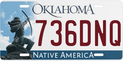 OK license plate 736DNQ