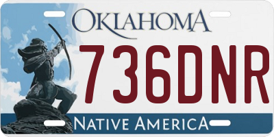 OK license plate 736DNR