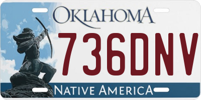 OK license plate 736DNV