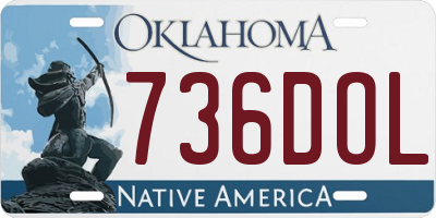 OK license plate 736DOL