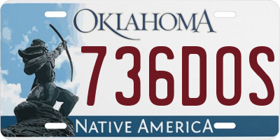 OK license plate 736DOS
