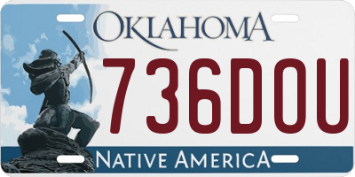 OK license plate 736DOU