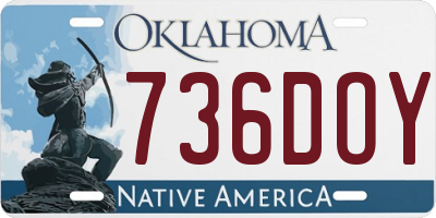 OK license plate 736DOY
