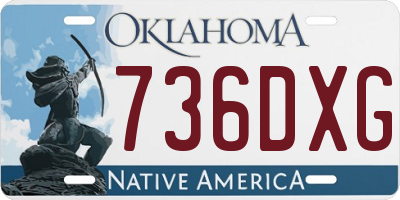 OK license plate 736DXG