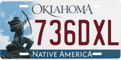 OK license plate 736DXL