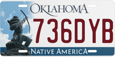 OK license plate 736DYB