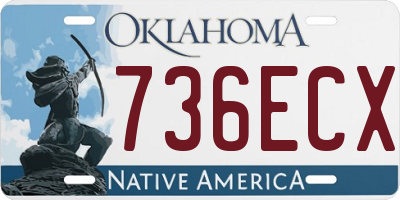OK license plate 736ECX
