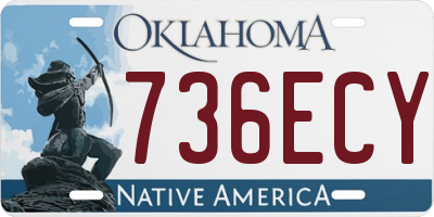 OK license plate 736ECY