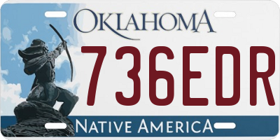 OK license plate 736EDR
