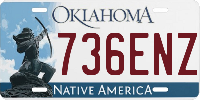OK license plate 736ENZ