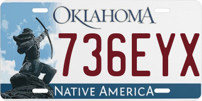 OK license plate 736EYX