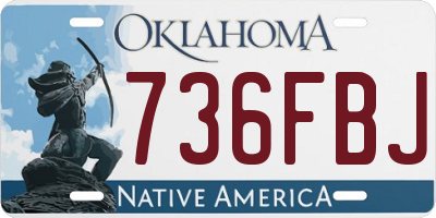 OK license plate 736FBJ