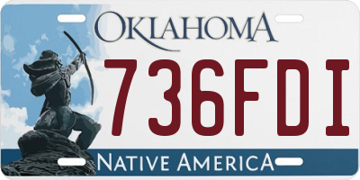 OK license plate 736FDI