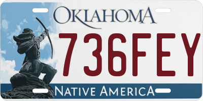 OK license plate 736FEY