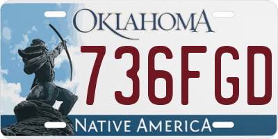 OK license plate 736FGD