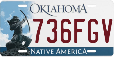 OK license plate 736FGV