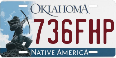 OK license plate 736FHP