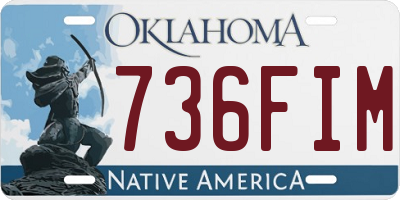OK license plate 736FIM