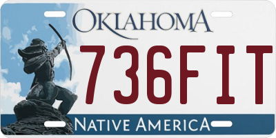 OK license plate 736FIT