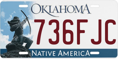OK license plate 736FJC