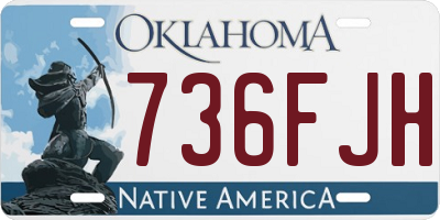 OK license plate 736FJH
