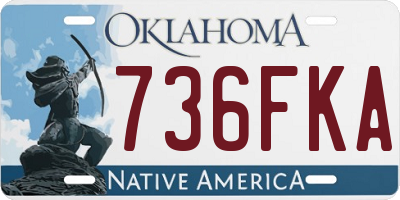 OK license plate 736FKA