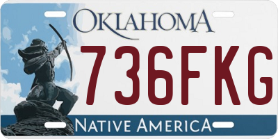 OK license plate 736FKG