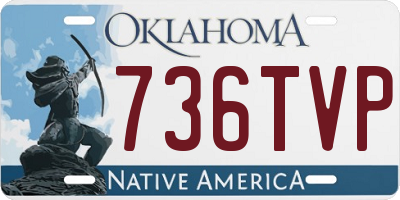 OK license plate 736TVP