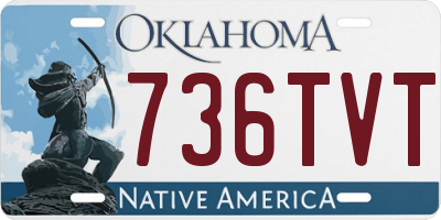 OK license plate 736TVT